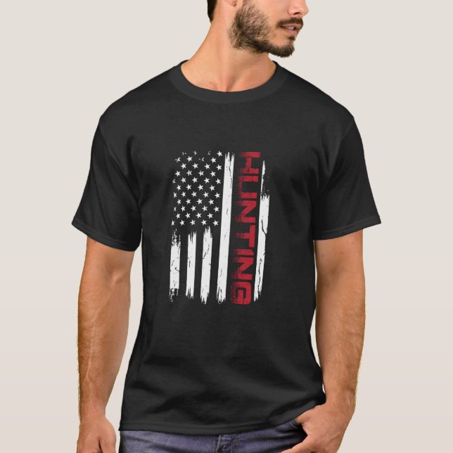 T-shirt Chasse au drapeau américain (Devant)
