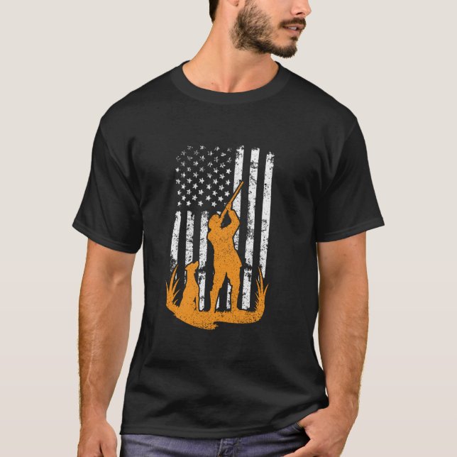 T-shirt Chasse au drapeau américain (Devant)