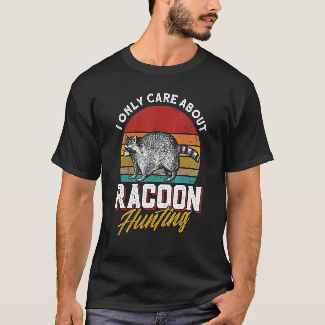 T-shirt Chasse au piège pour hommes Retro Chasseur de coon (Devant)