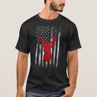 T-shirt Chasse aux cerfs Amérique patriotique États-Unis C