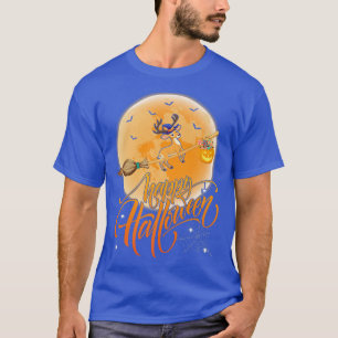 T-shirt Chasse aux cerfs Shot Lune Vintage cerf Halloween