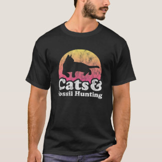 T-shirt Chasse aux chats et aux fossiles Chat hommes ou fe