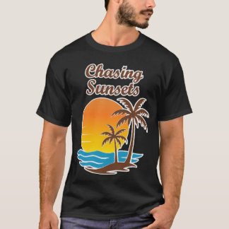 T-shirt Chasse aux couchers de soleil | Cadeau d'amour Sun