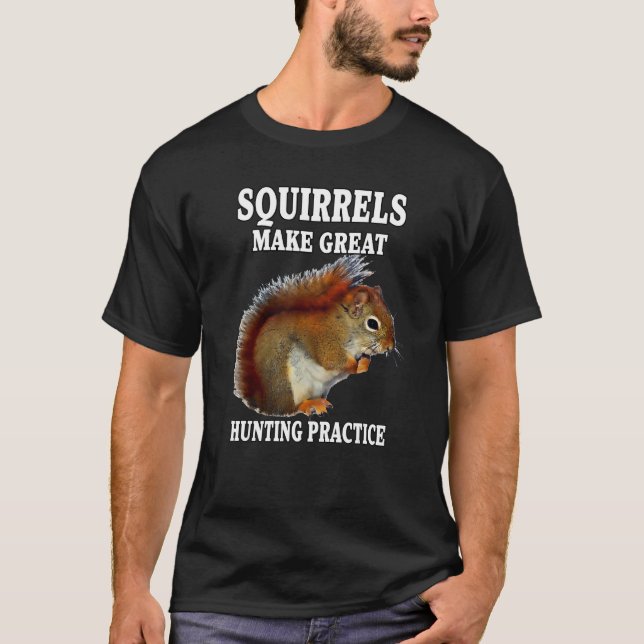 T-shirt Chasse aux écureuils Les écureuils font un grand P (Devant)