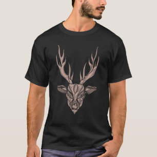 T-shirt Chasse aux forêts de cerfs Animaux Motif Empreinte