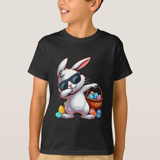 T-shirt Chasse aux oeufs de lapin de Pâques (Devant)