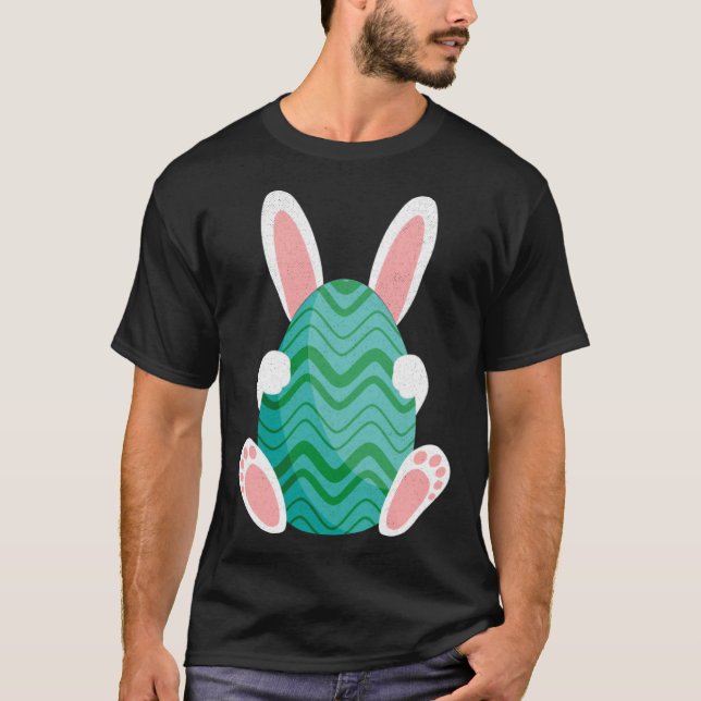 T-shirt Chasse aux oeufs de lapin de Pâques Chasse aux oeu (Devant)