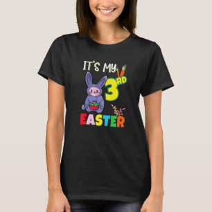 T-shirt Chasse aux oeufs de Pâques 3e anniversaire mignonn