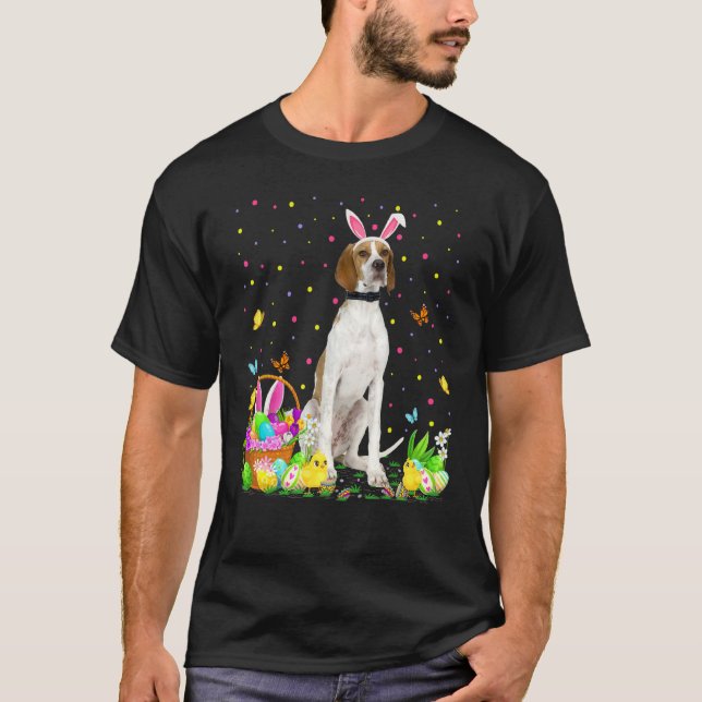 T-shirt Chasse aux oeufs de Pâques amusante Anglais Pointe (Devant)