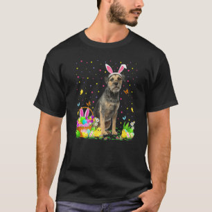 T-shirt Chasse aux oeufs de Pâques amusante Frontière Chie