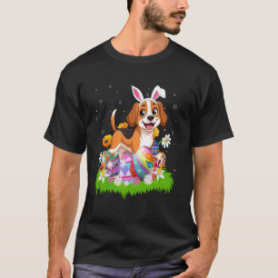 T-shirt Chasse aux œufs de Pâques de chien Oreille de lapi
