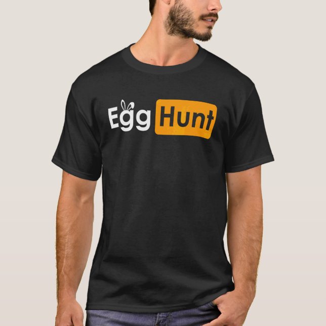 T-shirt Chasse aux oeufs Jour de Pâques Mème sarcastique H (Devant)