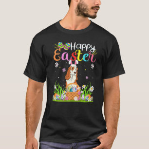 T-shirt Chasse Aux Oeufs Lapin Cocker Chien Espagnol Joyeu