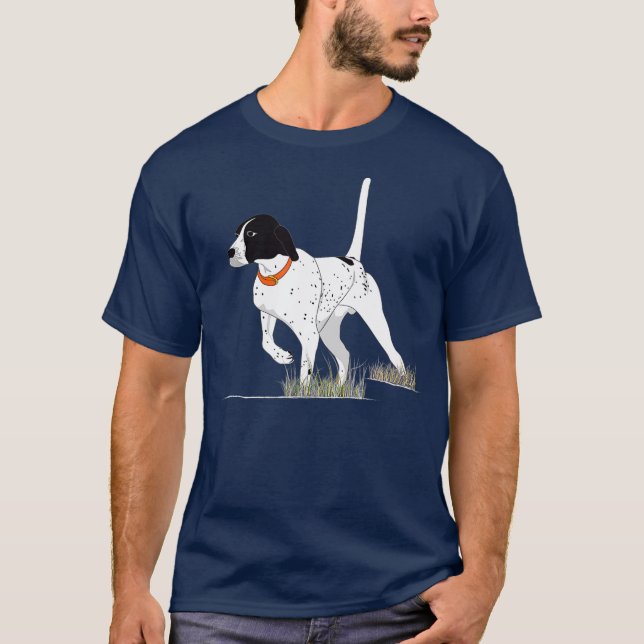 T-shirt Chasse aux oiseaux pour chasseurs Hommes Pointer C (Devant)