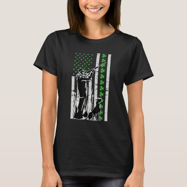 T-shirt Chasse Canard Avec Jour de la Saint Patrick D'Arme (Devant)