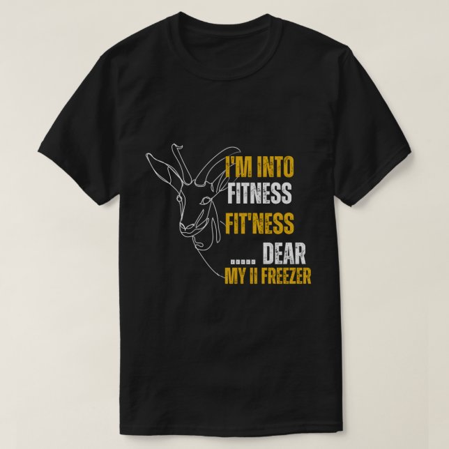 T-shirt Chasse-Chemise - I'm In Fitness Deer Freezer Funn (Design devant)