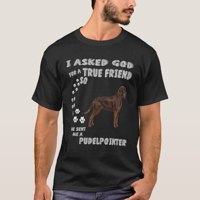 T-shirt Chasse Chien Citation Maman Papa Costume, Pudelpoi (Devant)