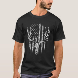 T-shirt Chasse de cerfs de mens Graphique Tee Deer Antlers