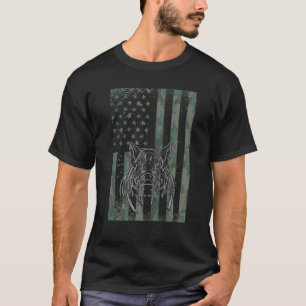 T-shirt Chasse de porc aux hommes Camouflage américain USA