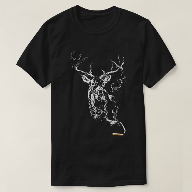 T-shirt Chasse Deer Smoke Bullet Smoke em Chasse Deer Smok (Design devant)