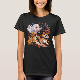 T-shirt Chasse drôle de chat d'Halloween Chapeau de sorciè
