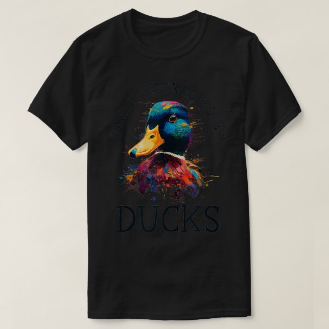 T-shirt Chasse Duck Lover Funny Waterfowl Mallard Duck Hu (Design devant)
