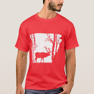 T-shirt Chasse ELK ou Wapiti Arkansas Carte forêt vintage