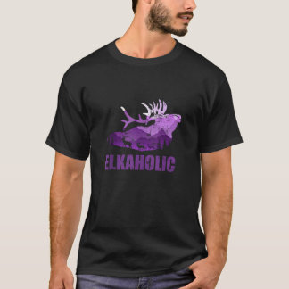 T-shirt Chasse Elkaholic Chasseurs Drôle Sauvage Chasse