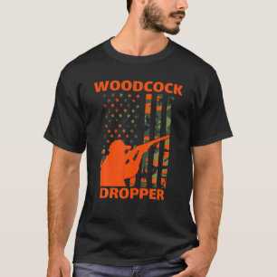 T-shirt Chasse en bois Camo Drapeau américain Chasse aux