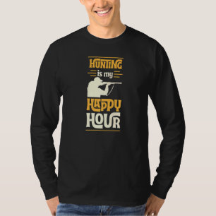 T-shirt Chasse Est Mon Heureuse Heure Elk Deer Retro Vinta
