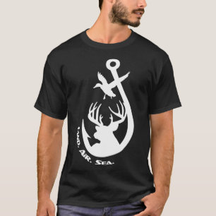T-shirt Chasse Et Pêche Magnifique Daim Duck Et Poisson