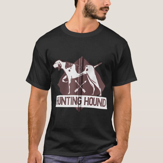 T-shirt Chasse Hound Chasse Qualifié Chiens Zip (Devant)