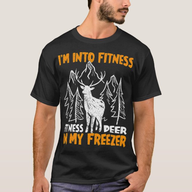 T-shirt Chasse Je suis dans Fitness Fit'ness Deer dans mon (Devant)