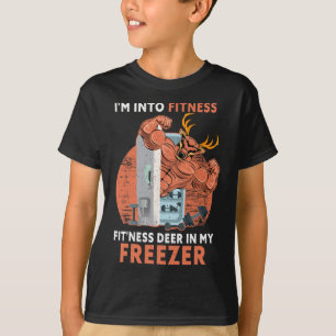 T-shirt Chasse Je suis en forme Deer Congélateur Drôle Cha