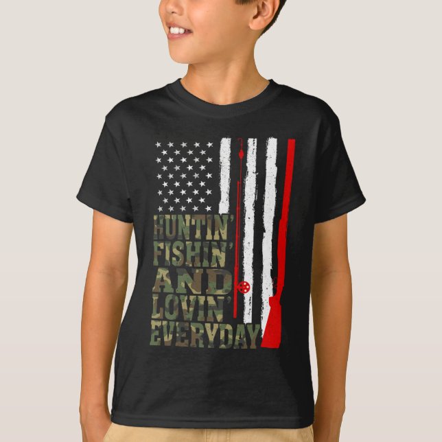 T-shirt Chasse Pêche Et Lovin Quotidien Chasse Pêche (Devant)