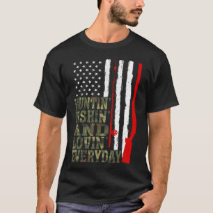 T-shirt Chasse Pêche Et Lovin Quotidien Chasse Pêche