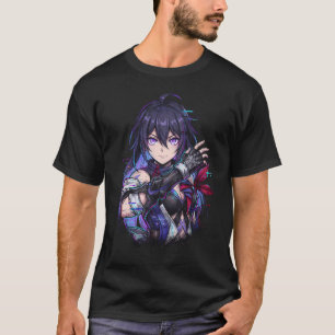 T-shirt Chasse quantique au motif de papillon aux cheveux