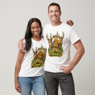 T-shirt Chasse sauvage avec papa idée cadeau drôle pour ch