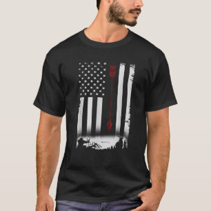 T-shirt Chasse vintage Bow Drapeau Américain Patriotique U