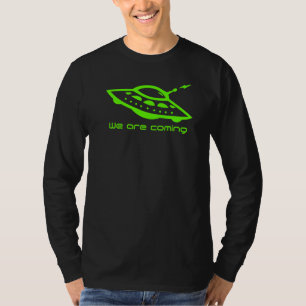 T-shirt Chasseur Alien Soucoupe Volante Ufo Nous Venons