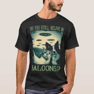 T-shirt Chasseur d'aliens UFO chien et chat uso selfie  al