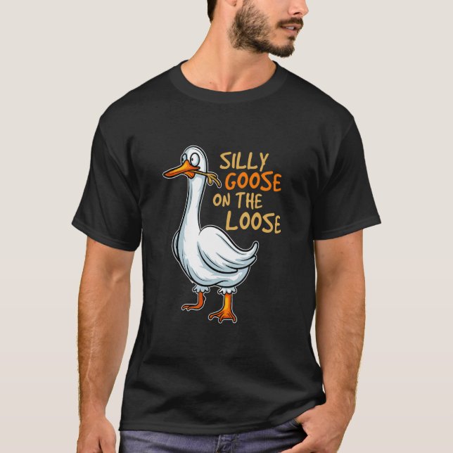 T-shirt Chasseur d'animaux d'oiseaux Canard Oie soie sur l (Devant)