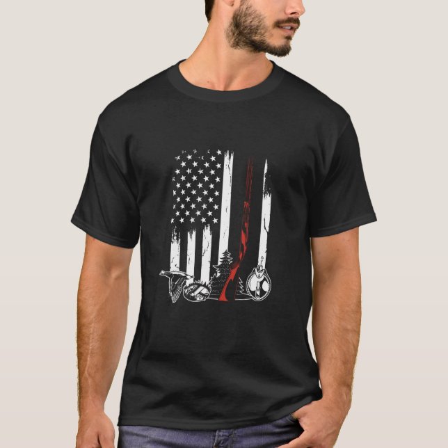 T-shirt Chasseur de drapeau américain (Devant)