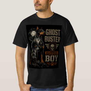 T-shirt Chasseur de fantômes Bon garçon Doberman Halloween