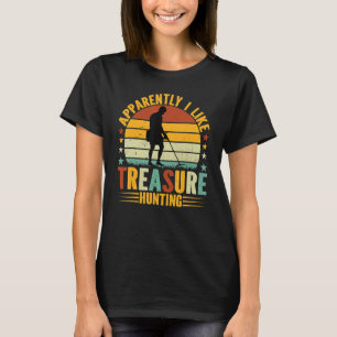T-shirt Chasseur de trésor Métal Détection J'Aime Trésor H