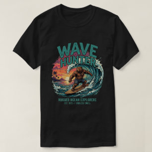 T-shirt Chasseur de Vagues Vintage Surfant sur la Plage Ca