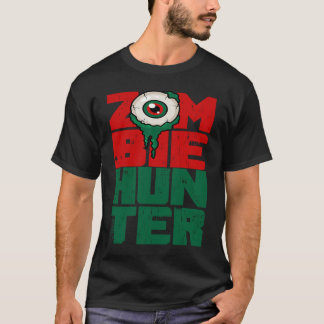 T-shirt Chasseur de zombies Halloween Mignon avec un œil d