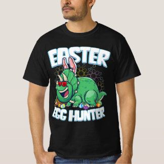 T-shirt Chasseur d'oeufs Dinosaure de Pâques Bunny Boys Tr