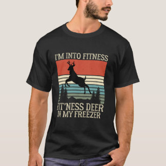 T-shirt Chasseur drôle Je suis dans Fitness Fit Ness Deer 