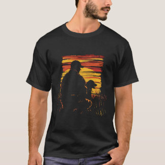 T-shirt chasseur et son chien fidèle vintage